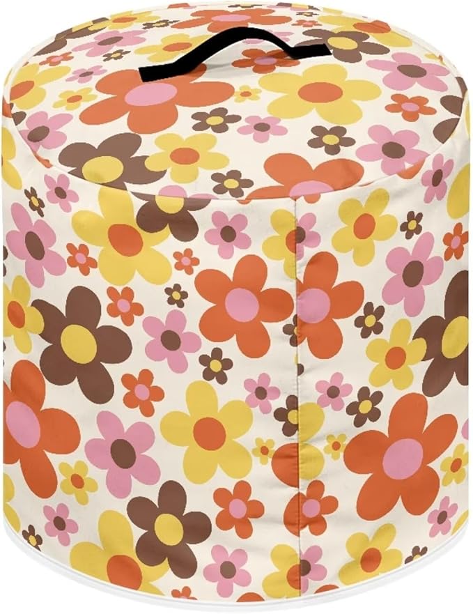 Flashideas Cartoon Daisy Pressure Cooker Cover for 8 Quart Instant Pot and Air Fryer Accessories, Stain Resistant Washable Round Protective Cover Electric Appliance Cover with Front Pocket