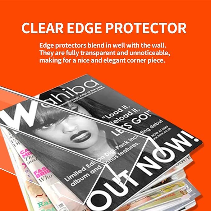 Clear Corner Protectors, 4-Pack Self-Adhesive Wall Guards for Baby Safety, Furniture Edge Protection (3cm x 120cm)