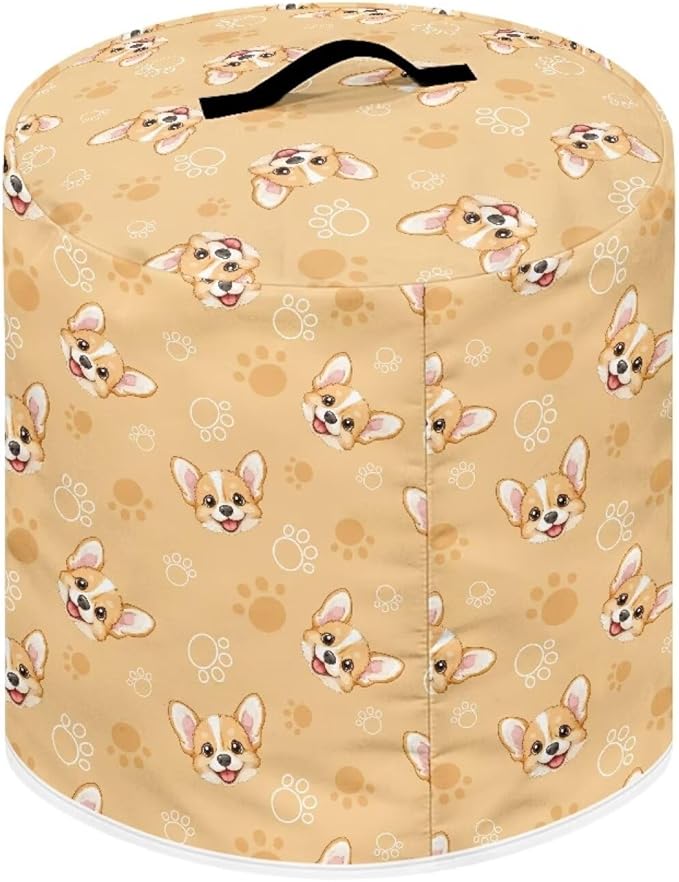 Cute Corgi Pressure Cooker Cover Instant Pot Accessories Instant Pot Kitchen Appliance Dust Cover with Pockets for Rice Cooker Air Fryer Slow Cooker Dust Covers for Kitchen Size M
