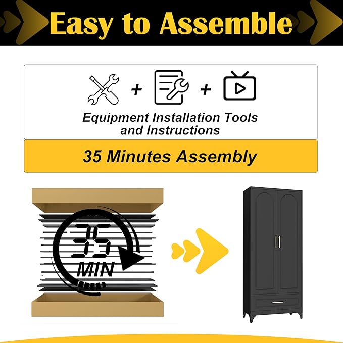 Metal Storage Cabinet with Drawers,75Inch Black Pantry Cabinets for Kitchen Storage with 3 Adjustable Shelves,Tall Kitchen Pantry Cabinet for Living Room, Dining Room，Office