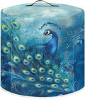 Xoenoiee Peacock Pattern Kitchen Appliance Dust Covers with Pockets, Electric Pressure Cooker Cover for 3qt Compatible with Crock Pot, Rice Cooker Cover, Small