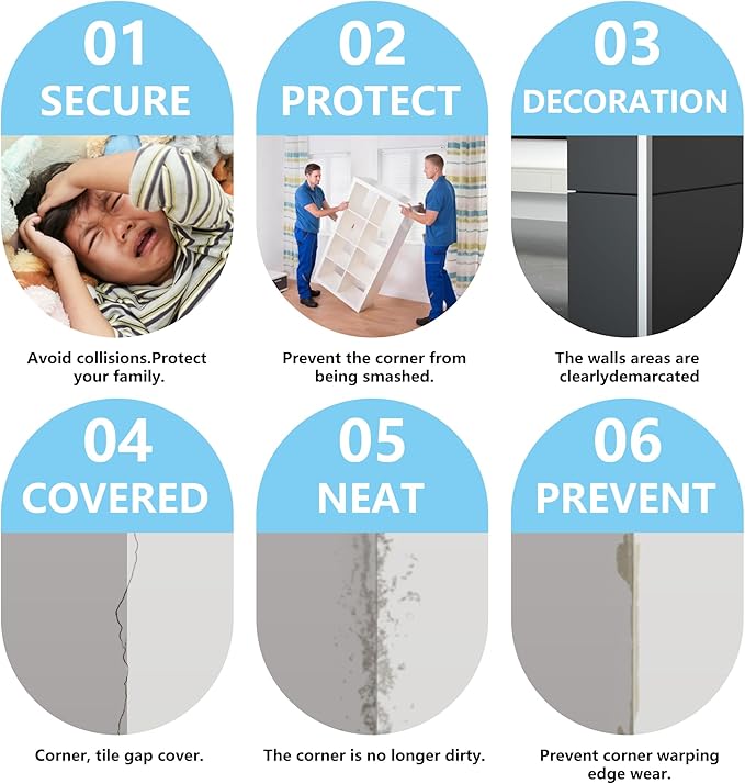 10pcs 48"L*1.42"W Aluminum Self-Adhesive Wall Corner Protectors, Wall Furniture Bumper, Safety Baby Proofing Corner Cushion Table Edge, Wide Coverage and Easy to Install - Silver