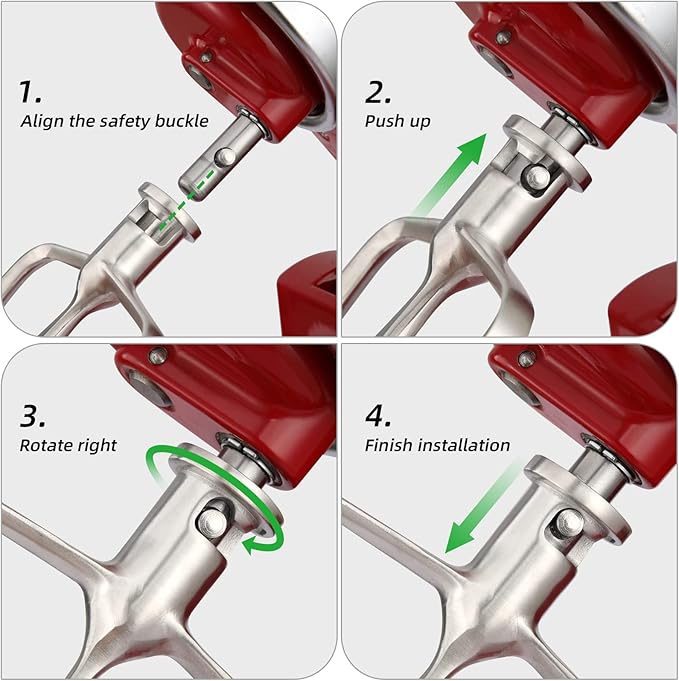 Gdrtwwh Stainless Steel Flat Beater Attachment for KitchenAid 4.5-5 Quart Tilt-Head Stand Mixer,Dishwasher Safe