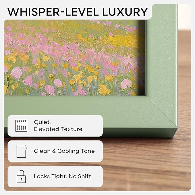Homeforia 20x28 Frame Sage Green, High End Metal 20x28 Poster Frames with Mat 14x22 inch Photo, 20 x 28 Sage Green Picture Frame Matted to 14 by 22 Art, 28x20 Frame, Tempered Glass, Wall Kit, Set of 1