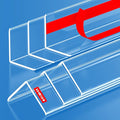 6PCS Clear Self-Adhesive Night Stand Corner Protectors，Corner Guards & Edge Protector for Wall Door Frame Cabinet Baseboard & Door, Table, Stair (16" X 1.18")