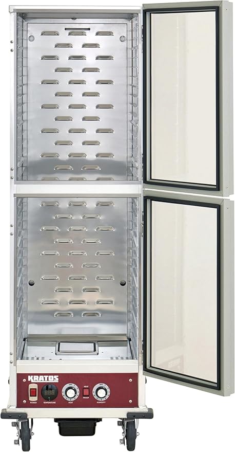 Kratos Full Size Commercial Non-Insulated Holding and Proofing Cabinet with Clear Dutch Doors, Holds 36 Full Size Sheet Pans, 120V, 1440W (28W-602)
