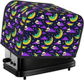 2 Slice Toaster Dust Cover with Pocket, Stain Resistant & Washable, Fingerprint Protection Kitchen Cover Funny Alien Moon Sky