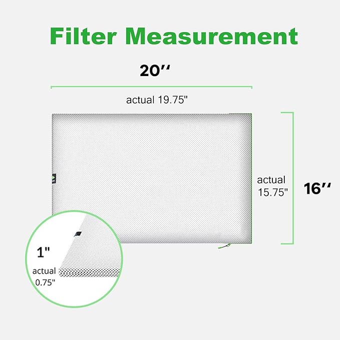 REair 16x20x1 Air filter Pro Kit, Washable and Reusable Air Filter 16x20x1 for AC HVAC Furnace, MERV 8 Air Filters Machine Washable & Dryer Friendly, AC Furnace Air Filter, Include 2 Filters&1 Frame