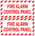 2-Pack Fire Alarm Control Panel Sign， 12"x 6" .04" Aluminum Reflective Sign Rust Free Aluminum-UV Protected and Weatherproof