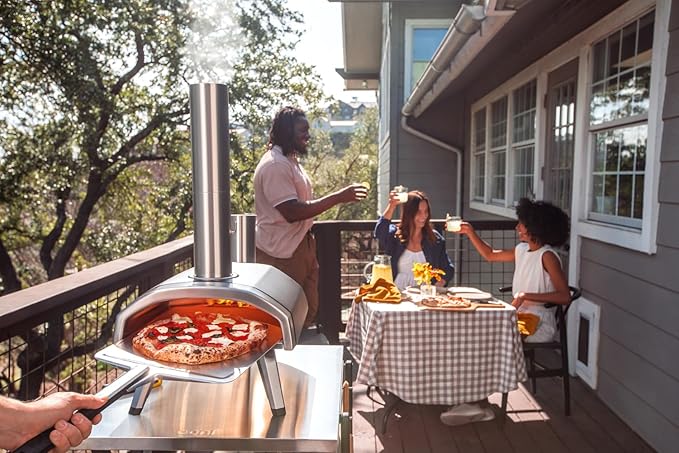 Ooni Medium Modular Table - 31x22x35" Pizza Oven Table Cart, Stainless Steel Pizza Oven Stand, Grill Barbecue Stand, Outdoor Table, Pizza Oven Accessories, Outdoor Pizza Oven Tables, Pizza Station