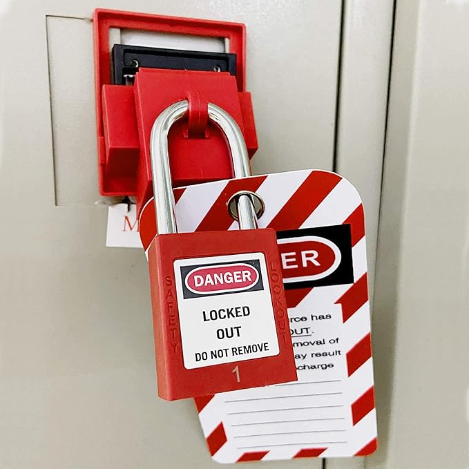 Lockout Tagout Locks, Safety Padlocks, Loto Locks Keyed Differently Lock Out Tag Out Device Plastic with Lockout TagOut Tags Kits