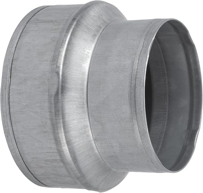 5" to 4" Inch Duct Pipe Adapter - Galvanized Steel HVAC Ducting Reducer for Ventilation - PVC Pipe, Hose Coupler - Heavy Duty Exhaust, Air Conditioner Fittings - Vent Flange Connector