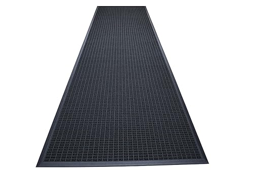 Guardian WaterGuard WG031004 Indoor/Outdoor Wiper Scraper Floor Mat, Rubber/Nylon, 3'x10', Charcoal