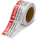 100 PCS DANGER Arc Flash and Shock Hazard Label - 2 x 4 Black & Red Electrical Safety Warning Decal High Performance Polyester Safety Sticker Signs for the Workplace