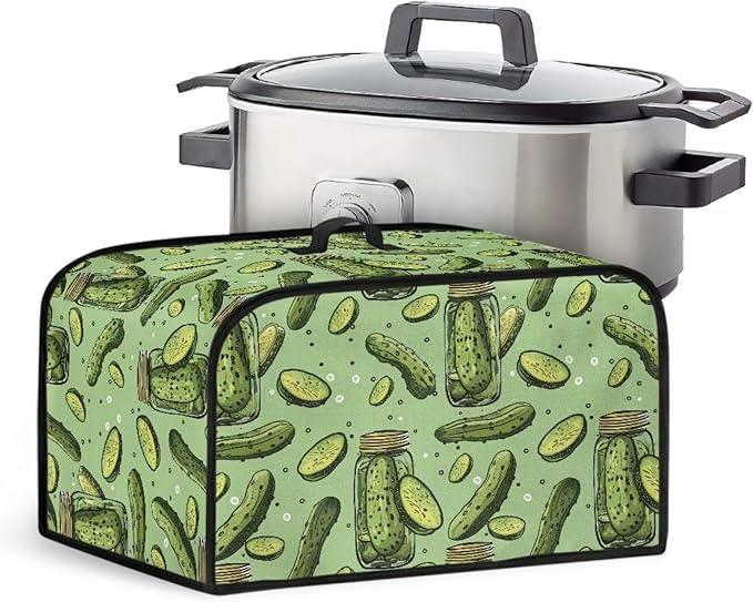 Cucumber Slow Cooker Cover - Beautiful Pink Flowers Dust Cover, Measuring 17" x 10.8" x 9.8"