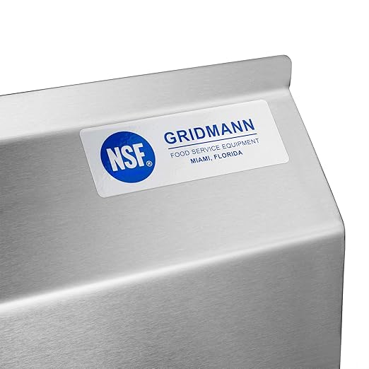 GRIDMANN 2 Compartment Commercial Stainless Steel Utility Sink, NSF Certified Kitchen Prep Sink for Restaurant, Laundry, Garage