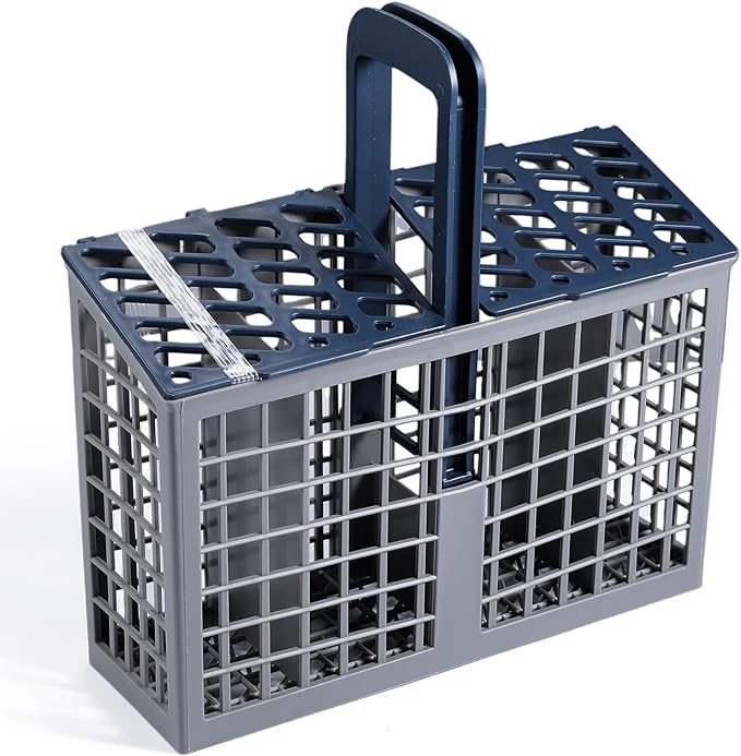 Dishwasher Cutlery Basket (9 x 3 x 10.3 inches) Fit For samsung DD82-01112A / ‎DD94-01013A / DD97-00250A Silverware Utensil Basket - Competible With Samsung, whirlpo-l, Bosch etc. Parts DD82-01384A