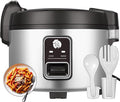 15L/15.8Quart (84 cups cooked rice) Extra Large Commercial Rice Cooker & Food Warmer Auto Keep Warm Electric rice cooker with One-Touch Operation for 60-70 people