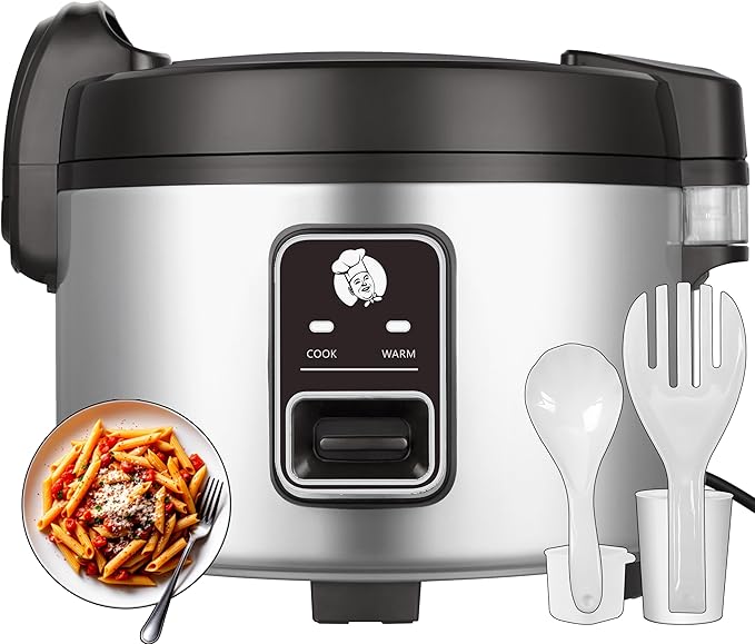 15L/15.8Quart (84 cups cooked rice) Extra Large Commercial Rice Cooker & Food Warmer Auto Keep Warm Electric rice cooker with One-Touch Operation for 60-70 people