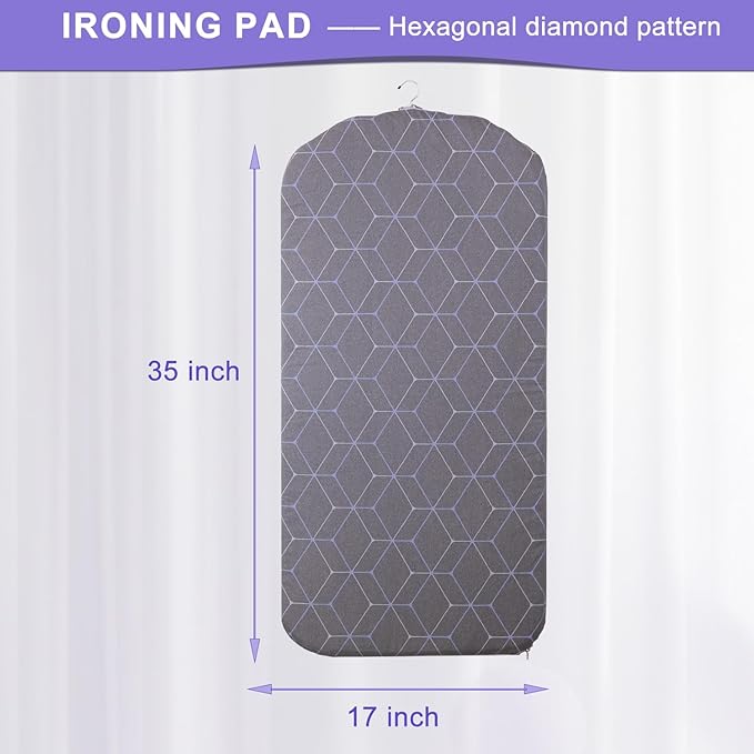 EVEME Steamer Board for Clothes with Ironing Gloves,Stand for Steaming Clothes,Steamer Pad,Hanging Ironing Board,Clothes Steamer Board,Steamer for Clothes,Hanging Steam Iron Pad
