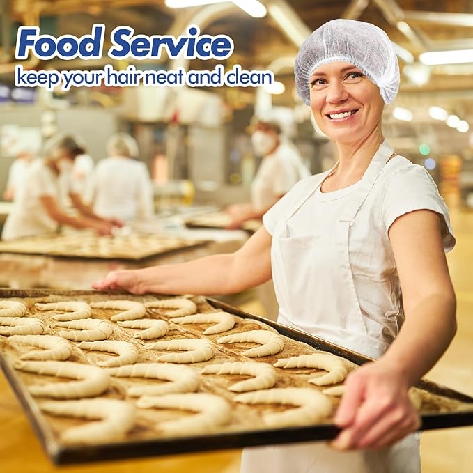 Yahenda 2000 Pcs Disposable Hair Nets Bulk 21 Inch Non Woven Bouffant Caps for Food Service Cooking Medical Salon Spa Beauty