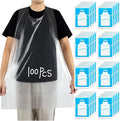 100Pcs Disposable Aprons for Adults, Plastic Aprons for Cooking, Waterproof Apron for Adults Painting Housework Picnic Party Etc