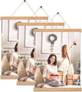 3 Pack Magnetic Poster Hanger Frame,16x20 16x24 16x16 Poster Frame Wood Magnet Frames Hangers for Photos, Pictures, Prints, Maps, Scrolls and Canvas Artwork , 16", Pine Color)