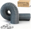 Diesel Heater Ducting 3inch 16FT, Nylon Flexible Duct Hose, Insulated Duct Vent Hose for Diesel Heater, 3D Printer, Dryer Vent, RV, Boat Blower, Ventilation Systems, Gery