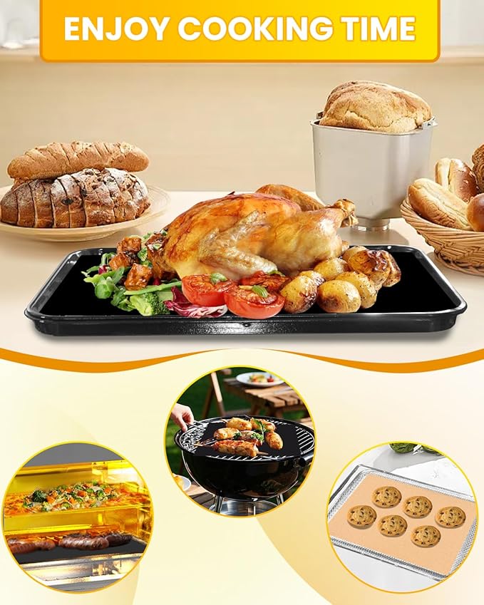 134PCS Air Fryer Liners Compatible with Nuwave Bravo XL Pro Air Fryer Toaster Oven 30QT, 130PCs Parchment Paper Sheets for Baking Roasting, 4PCs Non-Stick Teflon Baking Mats Toaster Oven Accessories