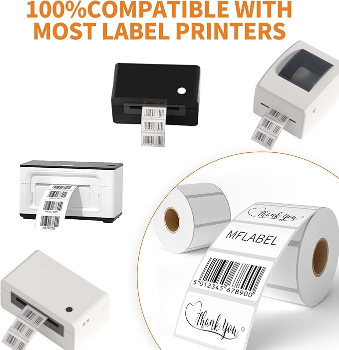 MFLABEL 48 Rolls of 1000 2-1/4 x 1-1/4 Inch Direct Thermal Perforated Shipping Labels,SKU Labels (48 Rolls)