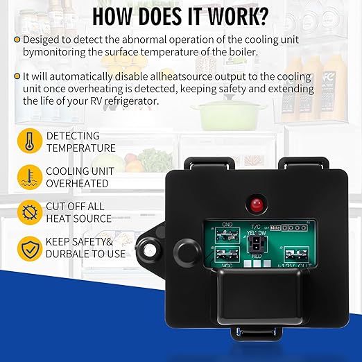 𝟲𝟯𝟳𝟯𝟲𝟬 Temp Monitor Control Kit - Upgraded Temperature Sensor for Norcold RV Refrigerator (Compatible with 2118,1200,1201,1210,1211 Series), Replaces #634677/637360/634678