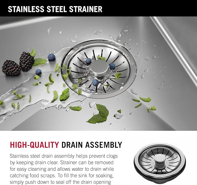 DELTA FAUCET Delta Lenta 33-inch Retrofit Farmhouse Apron Front 16 Gauge Stainless Steel Single Bowl Kitchen Sink for Undermount/Drop-In Installation with Accessories, 95J132-T33S-SS