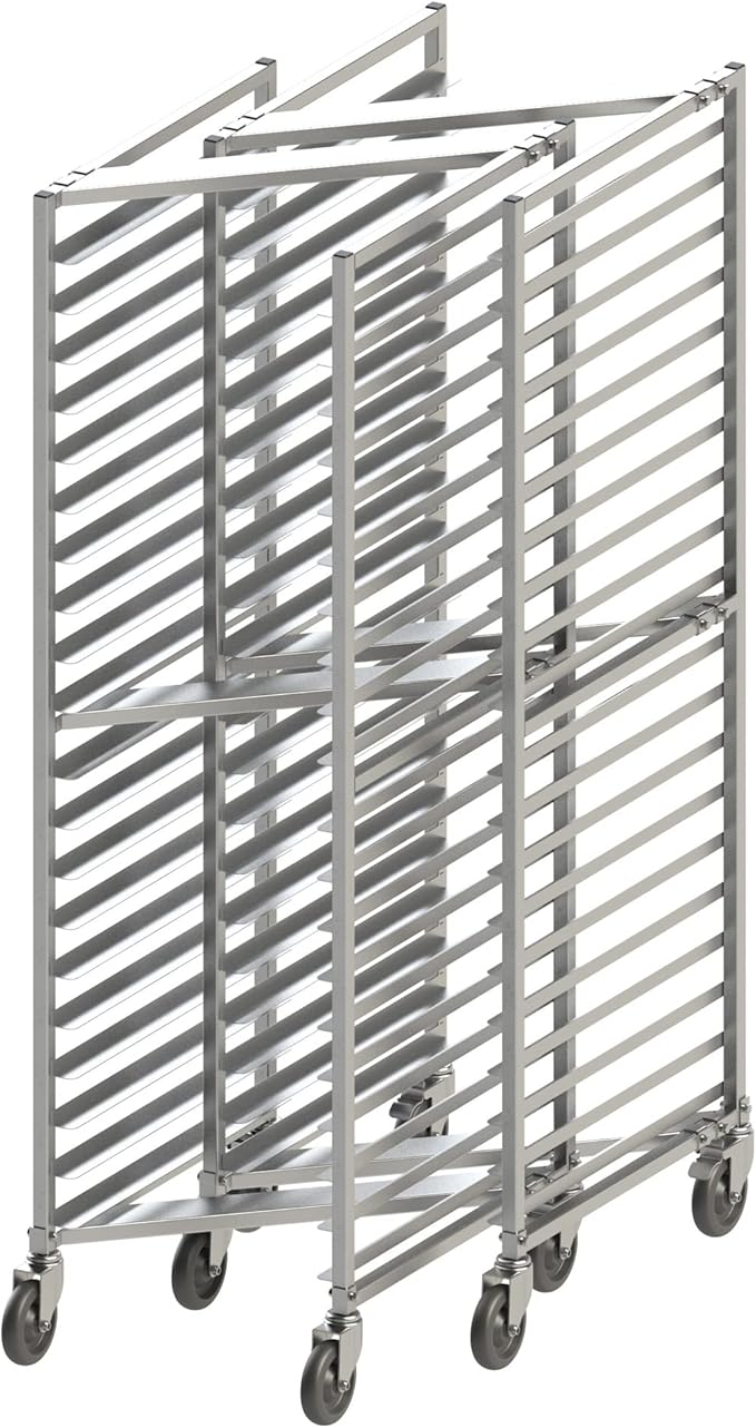 Winco Aluminum Sheet Pan/Bun Rack, 3" Spacing, Nesting Style, 20 Tier