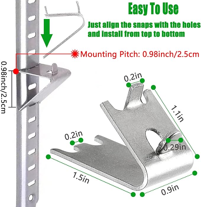32 Pieces 920158 Freezer Shelf Clip,Stainless Steel Shelf Clip for Refrigerator,Freezer Cooler Shelf Support,Replacement Shelf Square Buckles Clips