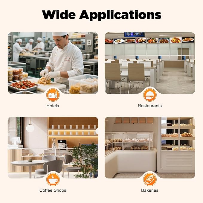 Commercial Conveyor Toaster, 300 Slices/Hour Restaurant Conveyor Toaster with Double Chutes, for Bun Bagel Bread, Heavy Duty Stainless Steel