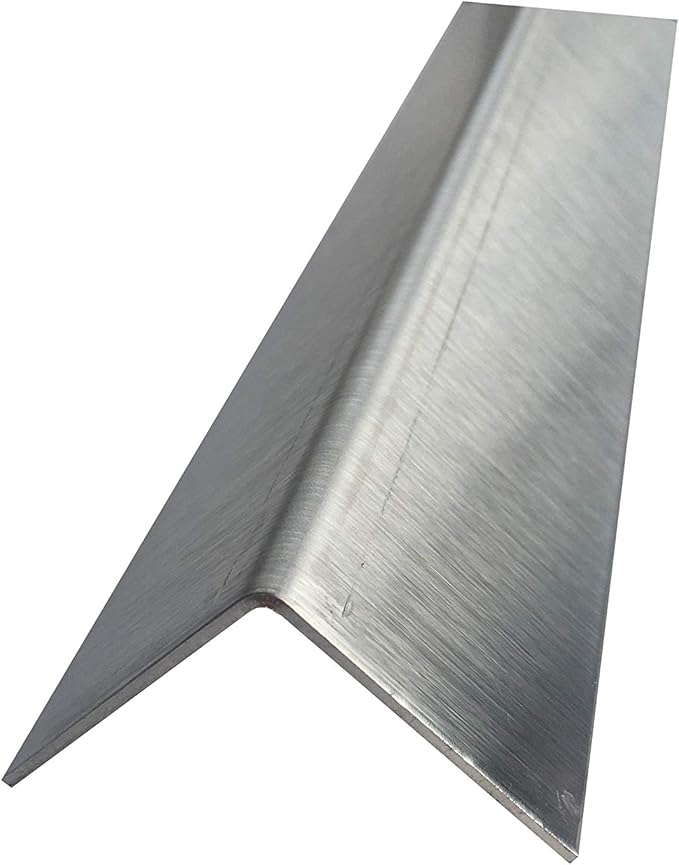 Brushed 304 Stainless Steel Corner Guards, 48" Wall Protectors, 20ga & 16ga, Available in 1/2" to 4", Multi-Pack Options (1, 2, 5, or 10) (5, 1 1/2 x 1 1/2, 16ga, No Hug Edges)