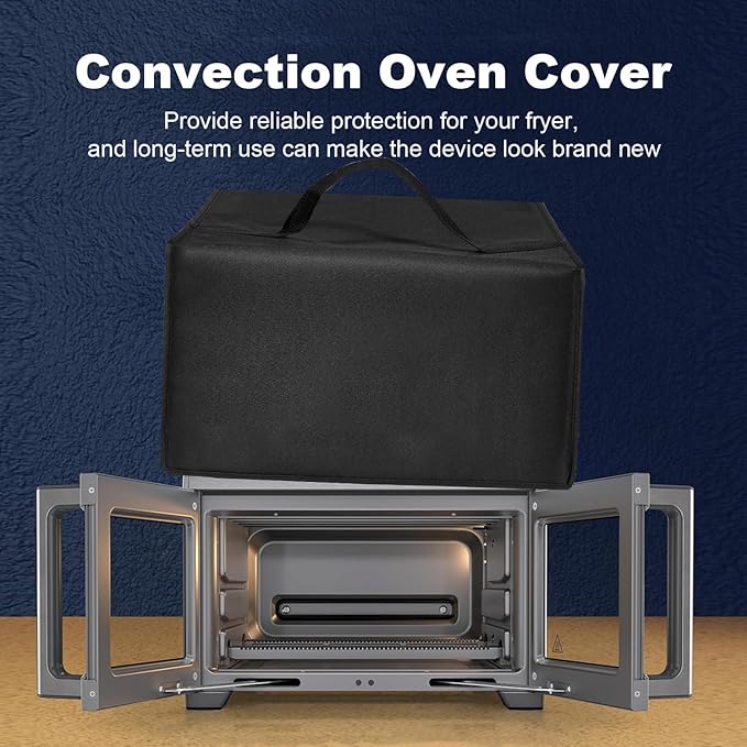 Air Fryer Toaster Oven Dust Cover Compatible with Ninja French Door Premier Air Fryer FO101,Heat-Resistant Waterproof Dust-proof Nylon Cover Case Protections for Convection Toaster Oven (Black)