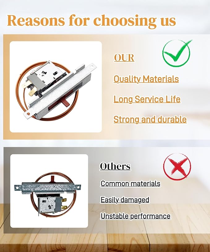 WP2315562 Refrigerator Thermostat Replacement Part Fits For Whirlpool,Maytag,Kitchen Aid,Kenmore,Amana,Replaces W11088945,W11035627,2315562,2161282 Refrigerator Temperature Control