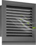18"x18" Gable Vent with Screen – Large Shed Vent for Attics, Gables, and Exterior Walls – Durable Aluminum Louvered Vents with 16"x16" Opening Gray