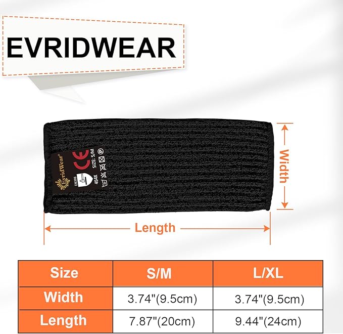 Evridwear Arm Protectors for Thin Skin and Bruising Cut Resistant Arm Sleeves Arm Guards Protective Sleeves for Men Women