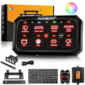 Auxbeam 8 Gang Switch Panel RB80 XL 5.3 Inch RGB Switch Pod Toggle Momentary Pulsed 12-24V Led Switch Panel Auxiliary Circuit Control Relay System for Truck Car Offroad UTV Waterproof 2 Years Warranty