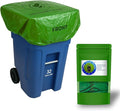 Outdoor Trash Can Cover Odor Eliminating Bag with Elastic Band Lemon Scented Durable 32 Gallon 3 Pack
