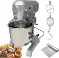 INTSUPERMAI Stand Mixer Commercial Dough Mixer Dough Kneading Machine 20L 20QT Electric Food Dough Mixer Machine with Automatic Stop Function 3 Types Hooks Whisk Beater 3 Speeds Adjustable 110V 1100W