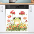 Frog Mushroom Dishwasher Magnet Cover Magnet Sticker for Kitchen 23x26in Dish Washer Magnet Cover Refrigerator Magnets Panel Decal Pad