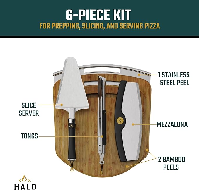 Halo Versa 16 Propane Gas Outdoor Pizza Oven with Rotating Cooking Stone | Portable Appliance for all Outdoor Kitchens With Cook and Serve Kit