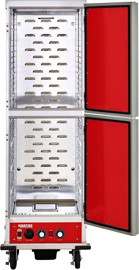 Kratos Full Size Commercial Insulated Holding and Proofing Cabinet with Solid Dutch Doors, Holds 36 Full Size Sheet Pans, 120V, 1440W (28W-603)
