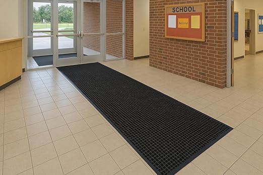 Guardian WaterGuard Indoor/Outdoor Wiper Scraper Floor Mat, Rubber/Nylon, 3'x16', Charcoal