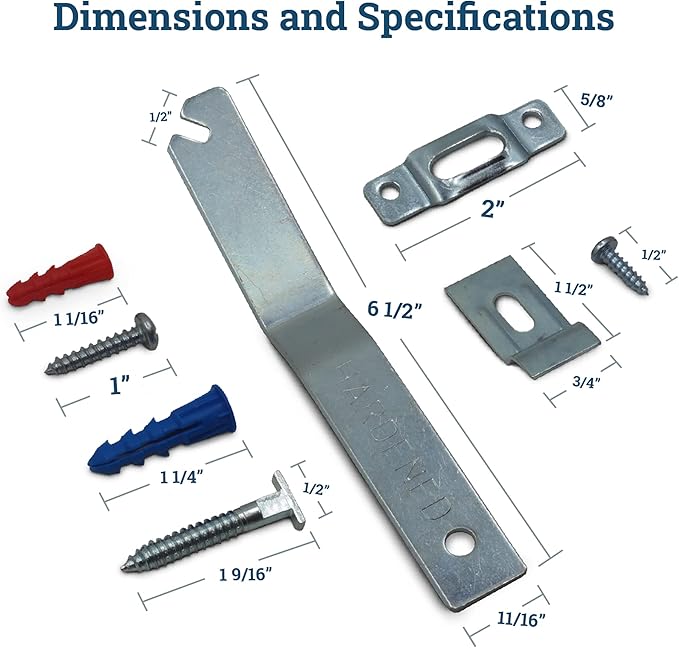 Frame Lock Security Hanging Kits with T-Head Screws - Anti-Theft Security Lock Hangers for Art in Museums, Art Galleries, Hotels and Restaurant - Supports Up to 15 Pounds - Hangs 100 Pictures