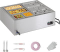 Jocisland 8-Pan Commercial Food Warmer, 48QT Electric Steam Table, 1200W Stainless Steel with Temp Control, Lid & Food Tongs for Catering and Parties, 110V