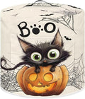 Kitchen Appliance Dust Cover for Portable Air Fryer Round Protective Bag with Top Handle and Storage Pocket 8 Quart Pressure Cooker Cover Halloween Cute Black Cat